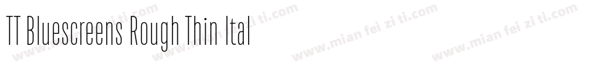 TT Bluescreens Rough Thin ltalic字体转换